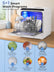 FOHERE Portable Countertop Dishwasher, 1-6H Delay Start, 5+1 Programs, 60-Min Hot Air Drying, 5L Water Tank or Faucet Connection for 2-3 People