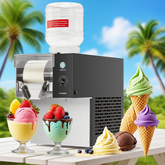 Snowflake Ice Machine, 176 LBS/24H Electric Snow Cone Maker, Food-Grade Stainless Steel