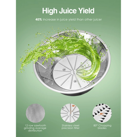 Juicer Machine 1000W, Juice Extractor, 3" Feed Chute for Whole Fruit Vegetable, Easy to Clean