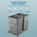 FOHERE Double Pullout Trash Can for Kitchen Cabinets 35 Qt Garbage Recycling Bin on Full Extension Slides, Black