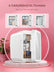 5 L Mini Fridge for Dorm, Small Bedroom Refrigerator Led Mirror Door with 3-Mode, Cooler & Warmer, White