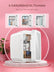 Mini Skincare Fridge with Dimmable LED Light Mirror, 5L/6 Can Portable Small Refrigerator for Bedroom, Dorm, Office, Cooler & Warmer Compact Fridge