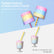 Zuckerwattemaschine, Zuckerwattenbereiter für Kinder mit Zuckerlöffel und 10 Zuckerwattestäbchen, Weihnachtsblau, FOHERE