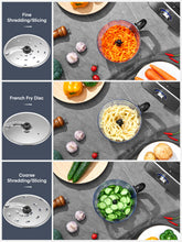 FOHERE 12 Cup Food Processor, Multi-functional Vegetable Cutter, 3 Speeds 6 Main Functions with Chopper Blade, Dough Blade, Shredder, Slicing Attachments, Silver
