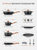 FOHERE Pots and Pans Set with Lids 15 PCS