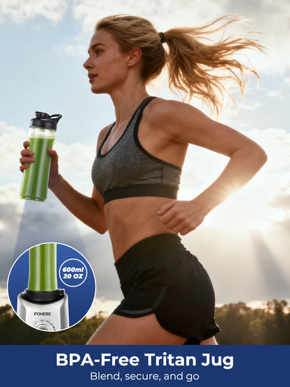 FOHERE Küchenmixer, 1,5-Liter-Profi-Standmixer aus Glas für Smoothies und Shakes mit 1 Tritan-Becher, 5 Geschwindigkeiten, 3 voreingestellten Programmen, 1300W Spitzenleistung
