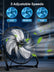 FOHERE 20" High Velocity Industrial Fan, 30 ft/s Powerful Floor Fan with 360° Tilt, 3-Speed Heavy Duty Metal Shop Fan for Garage, Workshop, Gym, Patio & Commercial Use, ETL Safety Certified
