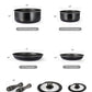 Fohere Pans and Pots Set 8 Pieces with Removable Handle