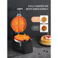 180° Flip Belgian Waffle Maker Iron, 1100W, Black/Silver