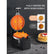180° Flip Belgian Waffeleisen, 1100W, Schwarz/Silber