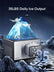 Countertop Nugget Ice Maker Newest Version, 40Lbs per Day, 5 Mins Ice Output, Self-Clean, Fingerprint-free Stainless Steel, Glossy Glass Touch Panel, FOHERE