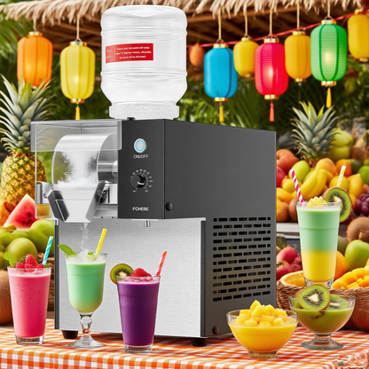Schnee-Eis-Maschine, 80 kg/24h elektrischer Snow-Cone-Maker, lebensmittelechter Edelstahl