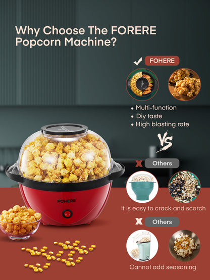 Popcornmaschine, 3,5 Liter Popcornmaschine, 450W Heißöl-Popcornmaschine für zu Hause mit Rührwerk