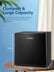 FOHERE 1.6 Cu. Ft Mini Refrigerator with Top Freezer, Single Door, 46L Capacity, Black