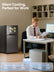 Double Doors Mini Fridge with Top Freezer, Small Fridge with Temperature Control and Ice Tray, 3.1 Cu.ft