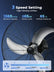 24 Inch Wall Mount Fan with Oscillation, 3-speed, IPX4 Waterproof, High-speed Industrial Wall Fan, Suitable for Garages, Homes, Warehouses Use. FOHERE