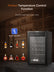 28 Bottles Wine Fridge, 2.4 Cu.ft Wine Cooler Refrigerator with 41-64℉ Digital Temper Control, Black