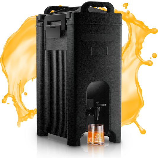 Isolierter Getränkespender 19 Liter, Getränkeautomat mit Zapfhahn, Griffen und lebensmittelechtem Material, Kaltgetränkespender perfekt für Kaffee, Tee, Partys und Catering