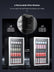FOHERE Beverage Refrigerator Cooler, 120 Cans Mini Fridge with Glass Door for Soda Beer or Wine, Drink Dispenser with Adjustable Removable Shelving, Freestanding Beverage Fridge for Office, Bar, Home
