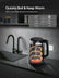 Wasserkocher, 1,7 L Teekessel, FOHERE Glaskessel mit weiter Öffnung, 1500 W schnelles Aufkochen, 5 Temperatureinstellungen, automatische Abschaltung und Trockengehschutz, mit 5 farbigen Lichtern, BPA-frei, leicht zu reinigen, Schwarz