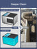 Countertop Nugget Ice Maker Newest Version, 40Lbs per Day, 5 Mins Ice Output, Self-Clean, Fingerprint-free Stainless Steel, Glossy Glass Touch Panel, FOHERE