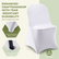 Folding Chair Covers 30Pcs, Stretch Spandex Universal Fitted Slipcovers, Washable Chair Cover Protector for Wedding Party Banquet Holiday Celebration Decoration – White