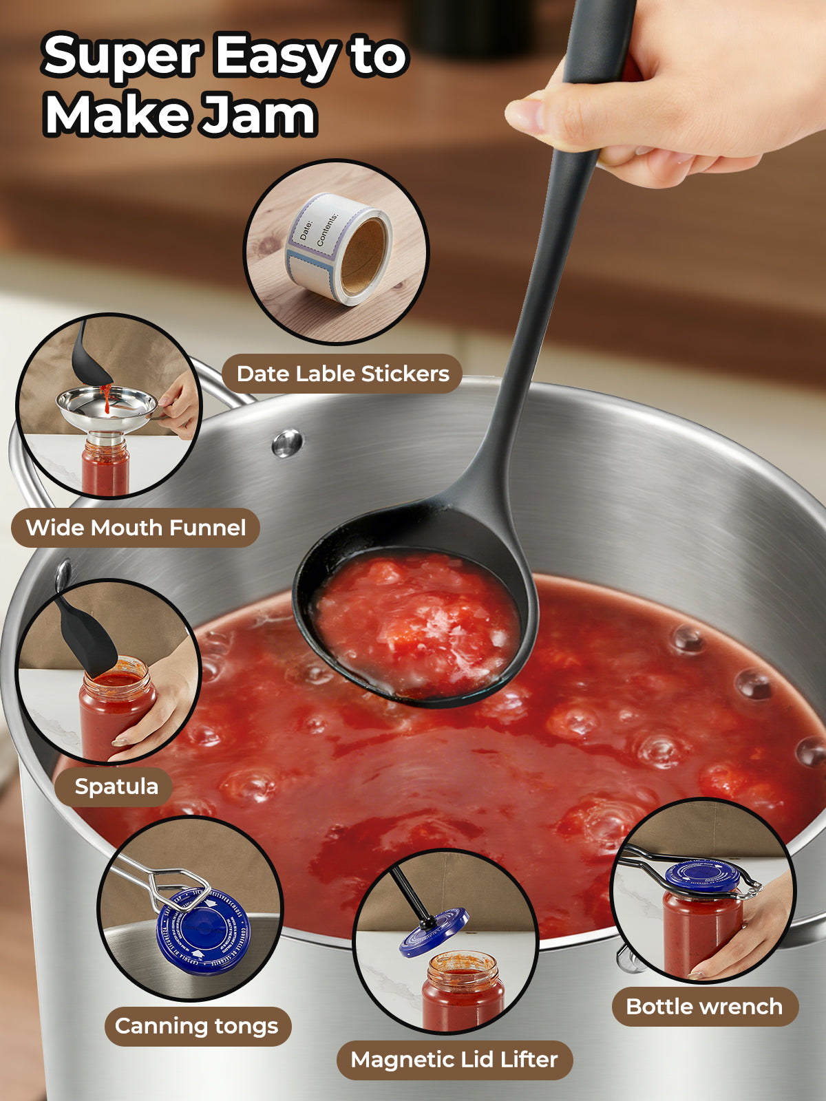 Canning Supplies Starter Kit, 21.5QT 11PCS Canning Pots for Beginners, Water Bath Canner with Funnel