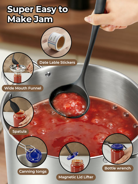 Canning Supplies Starter Kit, 21.5QT 11PCS Canning Pots for Beginners, Water Bath Canner with Funnel
