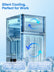 Double Doors Mini Fridge with Top Freezer, Small Fridge with Temperature Control and Ice Tray, 3.1 Cu.ft