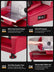 FOHERE Fleischschneidemaschine, 250W Aufschnittmaschine mit drei 7,5-Zoll-Edelstahlklingen und Auffangschale, Rot