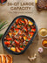 FOHERE 26-Quart Electric Roaster Oven with Visible & Self-Basting Lid, Large Turkey Roaster with Defrost Warm Function, Adjustable Temperature, Removable Pan Rack, Stainless Steel, Red