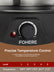 FOHERE Electric Fondue Set with 1500W Power Temperature Control for Cheese,Chocolate,Oil and Broth, 2L Non-Stick Electric Fondue Pot with 8 pcs Forks,6 pcs Cups, Silver