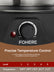 FOHERE Electric Fondue Set with 1500W Power Temperature Control for Cheese,Chocolate,Oil and Broth, 2L Non-Stick Electric Fondue Pot with 8 pcs Forks,6 pcs Cups, Silver