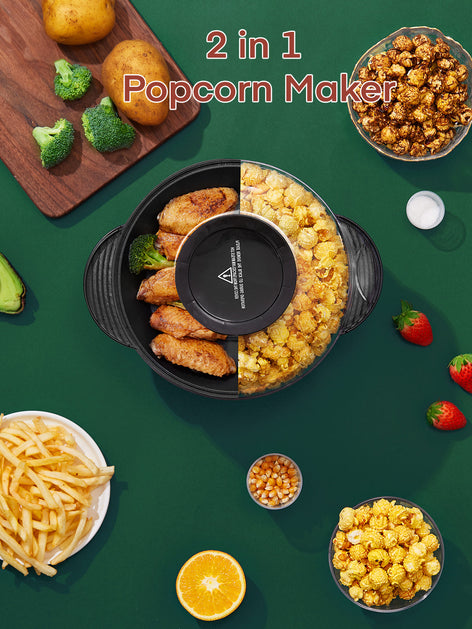 Popcorn Popper, 3.5 Quart Popcorn Machine, 450W Home Hot Oil Popcorn Maker Machine with Stirring Rod
