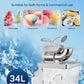 FOHERE 34L Snow Cone Machine, 665LBS/H Commercial Ice Crusher Shaved Ice Machine, 300W Electric Ice Shaver Suitable for Party Activities, Family Gatherings, Events