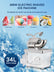 FOHERE 34L Snow Cone Machine, 665LBS/H Commercial Ice Crusher Shaved Ice Machine, 300W Electric Ice Shaver Suitable for Party Activities, Family Gatherings, Events