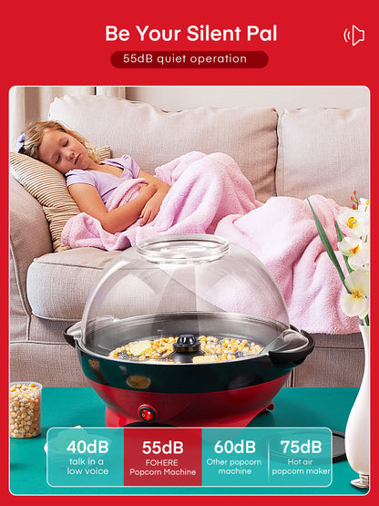 Popcornmaschine, 6 Liter Popcorn-Maker mit Rührwerk