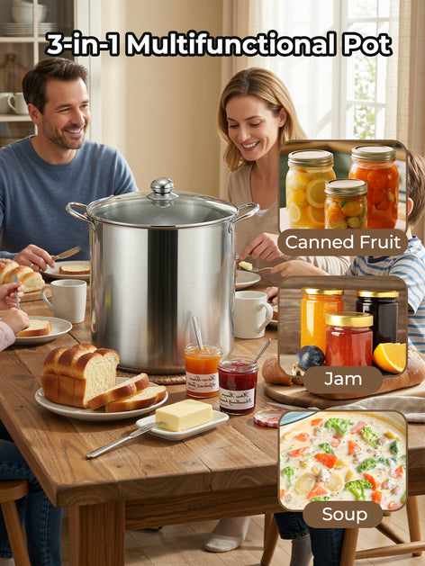 Canning Supplies Starter Kit, 21.5QT 11PCS Canning Pots for Beginners, Water Bath Canner with Funnel