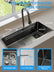 31,5-Zoll-Wasserfall-Küchenspüle in Arbeitsplatte Fohere 31,5 x 18,1 Zoll Einbau-Wasserfall-Edelstahl-Einzelspülbecken