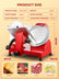 FOHERE Meat Slicer Commercial 300W, 10 inch Electric Food Deli Slicer, Premium Chromium-plated Steel Blade, Semi-Auto Meat Slicer for Commercial Use