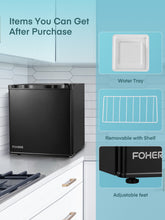 1.6 Cu. ft Fridge with Freezer for Bedroom, Refrigerator for Office, Black