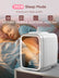 5 L Mini Fridge for Dorm, Small Bedroom Refrigerator Led Mirror Door with 3-Mode, Cooler & Warmer, White