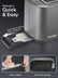 4 Slice Smart Toaster, LCD and Touchscreen, 6 Bread Types & Shade Settings, Retractable Warming Rack, Cancel/Defrost/Reheat Functions, 1400W