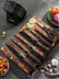 FOHERE Knife Set 8 Pieces Kitchen Knives Set with Block High Carbon Stainless Steel Self-Sharpening Knife Block Set with Built-in Sharpener, Black