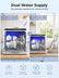 FOHERE Portable Countertop Dishwasher, 1-6H Delay Start, 5+1 Programs, 60-Min Hot Air Drying, 5L Water Tank or Faucet Connection for 2-3 People