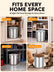 FOHERE 35LBS Airtight Stainless Steel Dog Food Storage Container Dog Food Bin with Locking Lid, Metal Dog Food Container Keep Kibble Fresh for Pet, Home Kitchen Garage Use, Easy to Clean