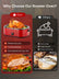 FOHERE Quart Electric Roaster Oven with Visible & Self-Basting Lid, Large Turkey Roaster with Defrost Warm Function, Adjustable Temperature, Removable Pan Rack, Stainless Steel, Red