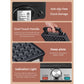 Belgian Waffle Maker 4 Slices with Temperature Control, 1200W, Stainless Steel, Black / Silver
