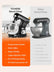 5.5QT Stand Mixer Electric with Double Dough Hook, Wire Whip & Beater, 6+ P Speed Tilt-Head Food Mixer, Pouring Shield for Home Cooking, Dishwasher Safe Stainless Steel Bowl with Handle, Black