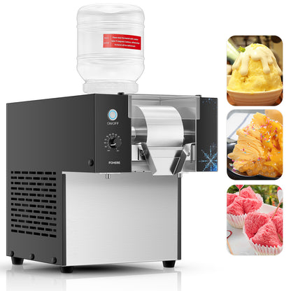 Schnee-Eis-Maschine, 80 kg/24h elektrischer Snow-Cone-Maker, lebensmittelechter Edelstahl